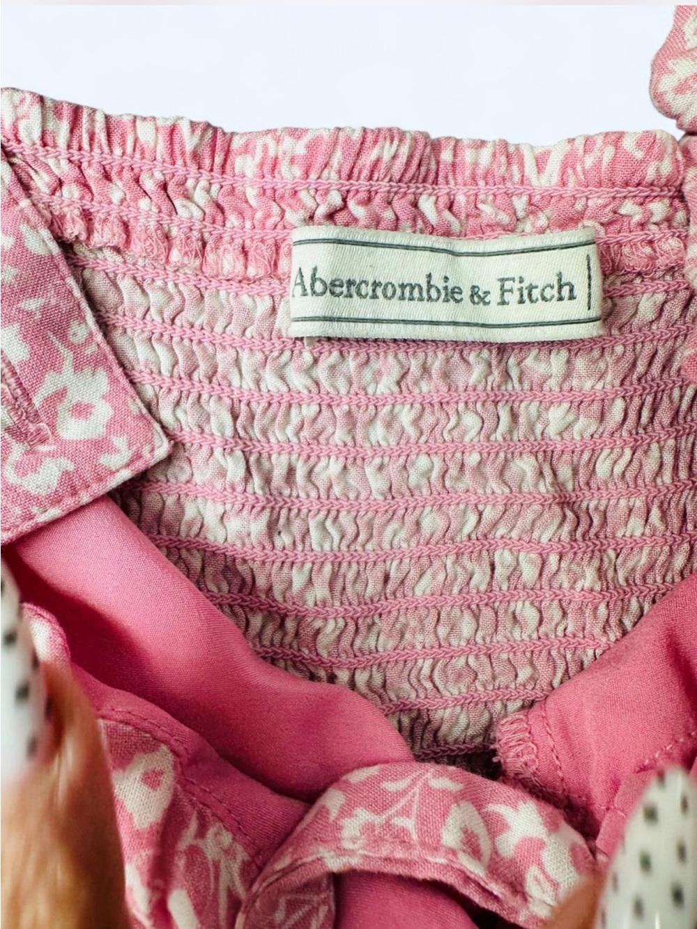 Abercrombie & Fitch Pink Women's Dress - Soft Floral Look - Picture 8 of 8